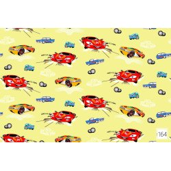 Lenjerie pat copii masinute crem