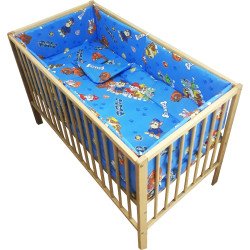 Lenjerie patut bebe cu 5 piese catelusii salvatori