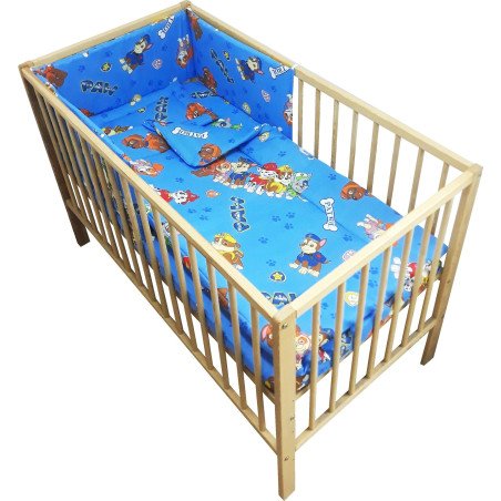 Lenjerie patut bebe cu 4 piese catelusii salvatori