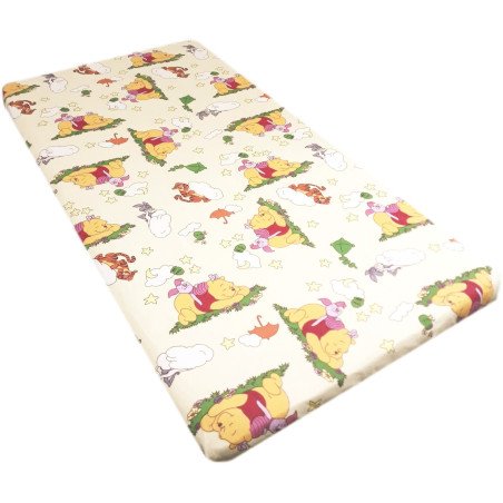 Cearceaf cu elastic ursuletul si amicii crem