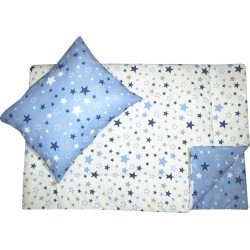 Lenjerie pat copii ursuletu panda albastru