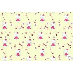 Sac de dormit iarna Pisicuta cu floricele crem