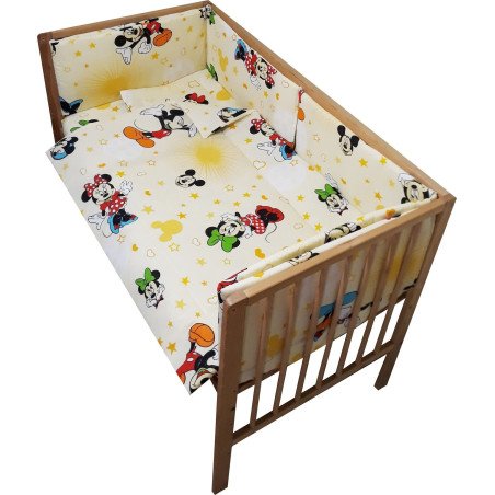 Lenjerie patut bebe cu 5 piese soricelul multicolor