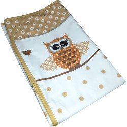 Paturica de vara din bumbac bufnite bej