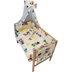 Lenjerie patut bebe cu 7 piese soricelul multicolor