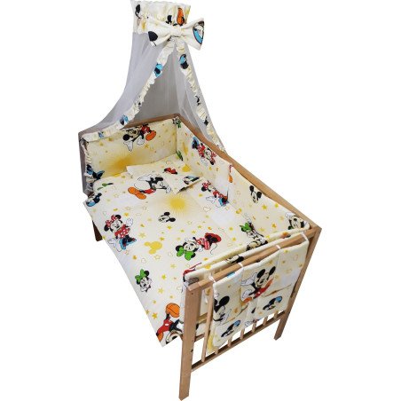 Lenjerie patut bebe cu 7 piese soricelul multicolor