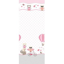 Sac de dormit iarna cu bufnite roz