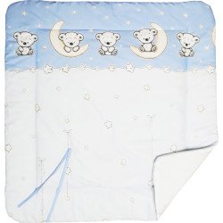 Paturica port bebe ursuletul pe semiluna albastru