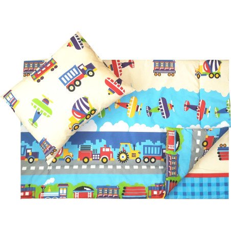 Lenjerie pat copii avioane