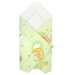 Paturica port bebe Ursuletul somnoros verde