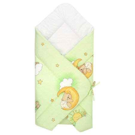 Paturica port bebe Ursuletul somnoros verde