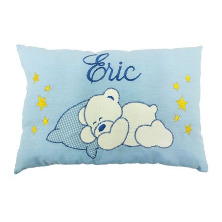 Perna personalizata ursuletul somnoros albastru