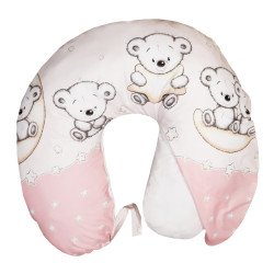 Perna de alaptat cu husa detasabila Ursuletul pe semiluna roz