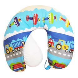 Perna de alaptat cu husa detasabila Ursuletul pe semiluna albastru