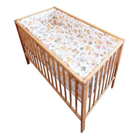 Lenjerie patut bebe cu 5 piese vulpita