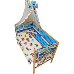 Lenjerie patut bebe cu 7 piese