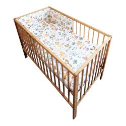 Lenjerie patut bebe cu 4 piese vulpita