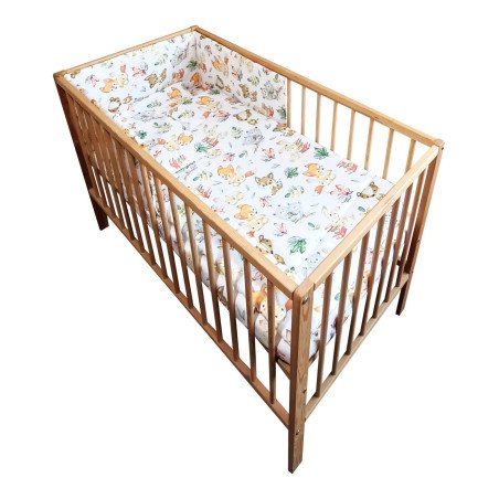 Lenjerie patut bebe din bumbac cu 4 piese vulpita