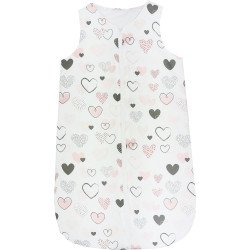 Sac de dormit iarna inimioare roz