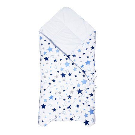 Paturica port bebe Stelute alb