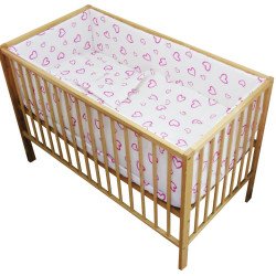 Lenjerie patut bebe cu 5 piese  inimioara