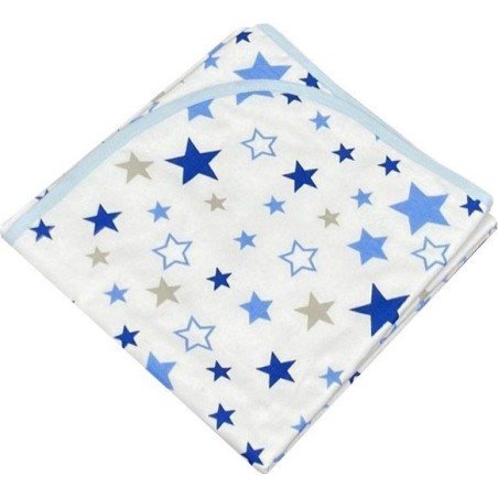 Paturica de vara subtire din bumbac cu stelute alb