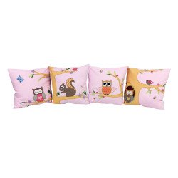 Perna decorativa Bufnite roz