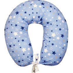 Perna de alaptat cu husa detasabila stelute albastru