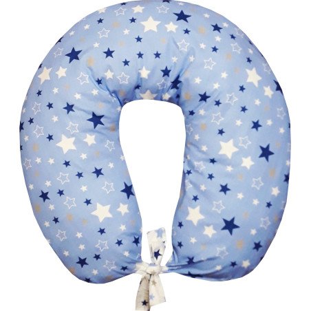 Perna de alaptat cu husa detasabila stelute albastru