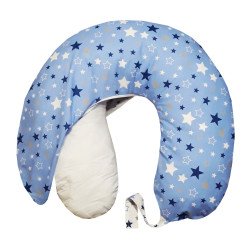 Perna de alaptat cu husa detasabila stelute albastru