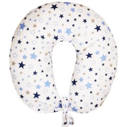 Perna de alaptat cu husa detasabila stelute alb