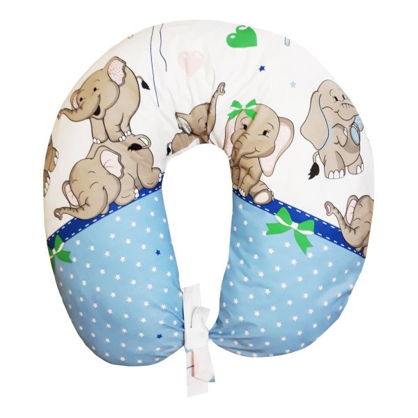 Perna de alaptat cu husa elefantii veseli albastru