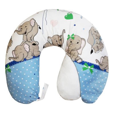 Perna de alaptat cu husa elefantii veseli albastru