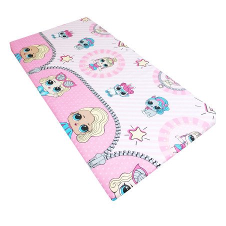 Cearceaf cu elastic papusi roz