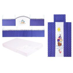 Lenjerie patut bebe cu 5 piese exclusiv marinar