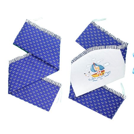 Set aparatoare laterala pentru patut cu volanase si bolta marinar