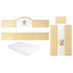 Lenjerie patut bebe cu 5 piese exclusiv pisicuta curioasa roz