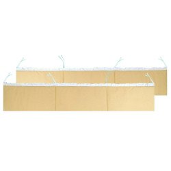 Aparatoare laterala pentru patut cu volanase roz