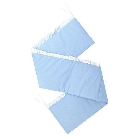 Aparatoare laterala pentru patut cu volanase albastru