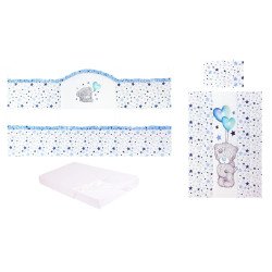 Lenjerie patut bebe cu 5 piese exclusiv Stelute alb