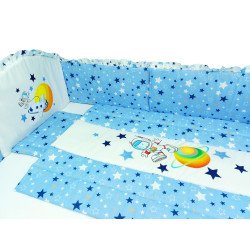 Lenjerie patut bebe cu 5 piese exclusiv Stelute alb