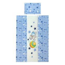 Lenjerie patut bebe cu 5 piese exclusiv Stelute alb