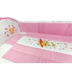 Lenjerie patut bebe cu 5 piese exclusiv ingerasul roz