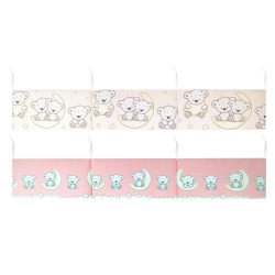 Set aparatoare laterala pentru patut ursuletul pe semiluna roz