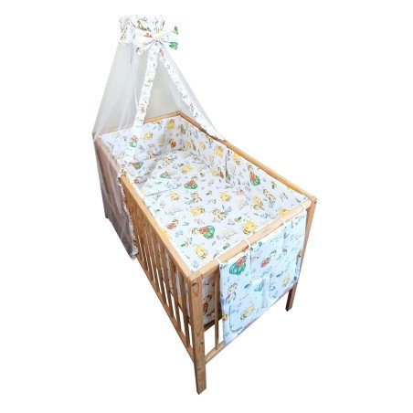 Lenjerie patut bebe cu 7 piese buburuza