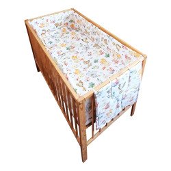 Lenjerie patut bebe cu 6 piese vulpita