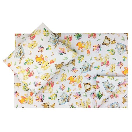 Lenjerie pat copii vulpita 100x135 cm, 40x50 cm