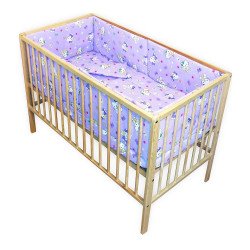 Lenjerie patut bebe cu 5 piese masinute