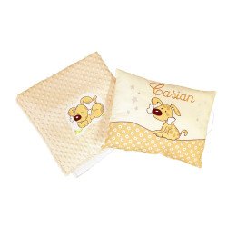 Perna si paturica brodata catelusi