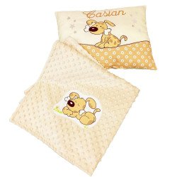 Perna si paturica brodata catelusi